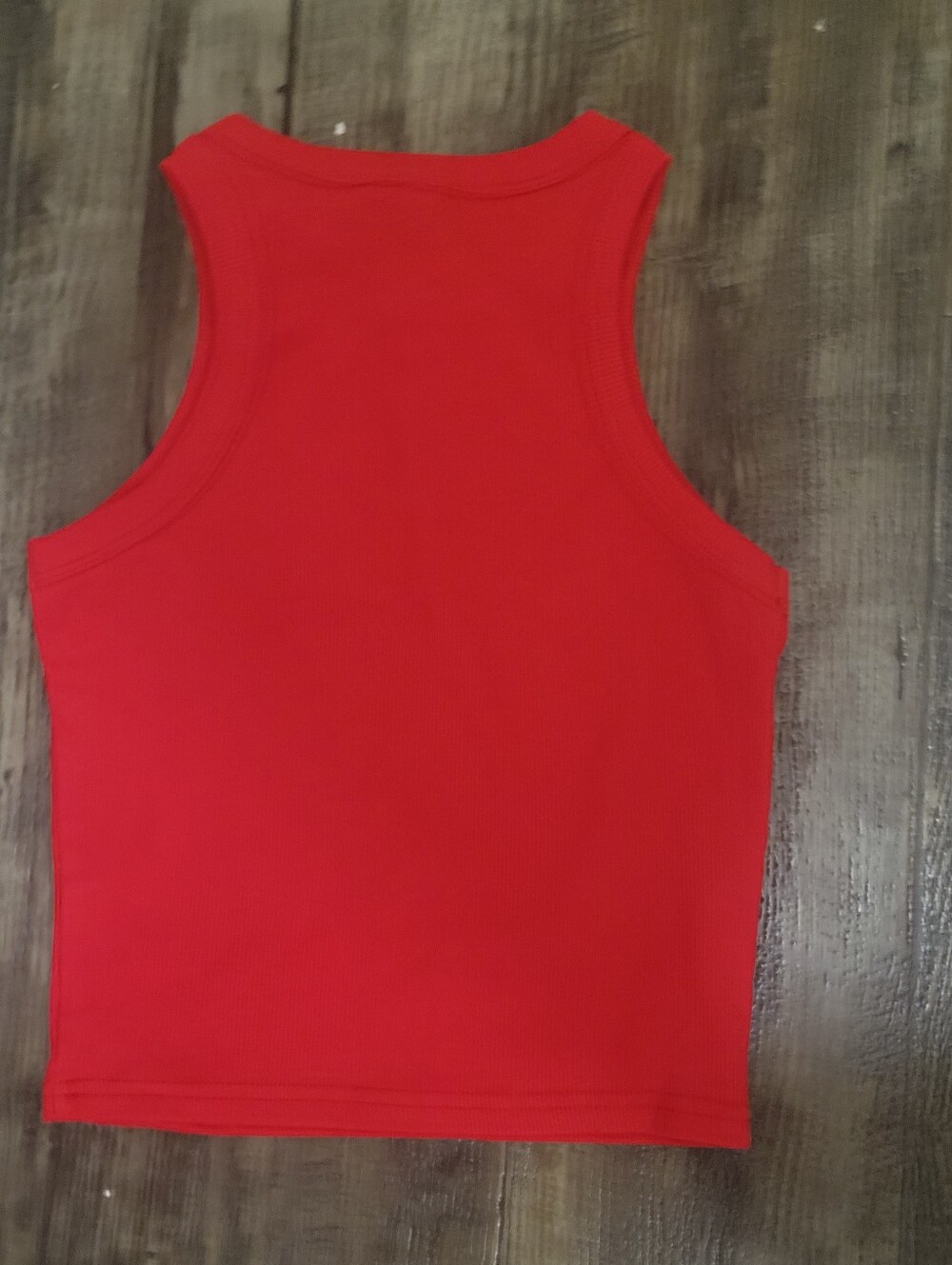 Classic Ribbed Tank Top - Red - Picture 3 of 6